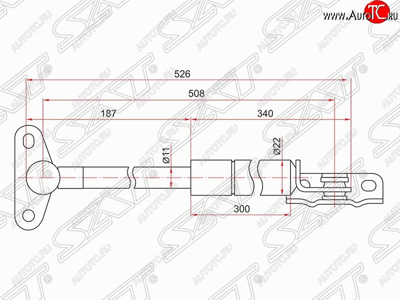839 р. Правый упор крышки багажника SAT (газовый) Lexus RX300 XU10 дорестайлинг (1995-2001)  с доставкой в г. Чебоксары