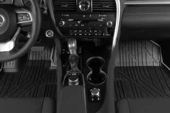 8 449 р. Комплект ковриков салона Kvest Lexus RX350 AL20 дорестайлинг (2015-2019) (Бежевый, черный кант)  с доставкой в г. Чебоксары. Увеличить фотографию 2