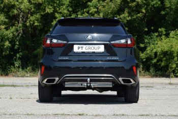 17 849 р. Фаркоп Petroil Tuning (съемный квадрат, с нержавеющей пластиной, F-Sport, кроме Long) Lexus RX350 AL20 дорестайлинг (2015-2019)  с доставкой в г. Чебоксары. Увеличить фотографию 5