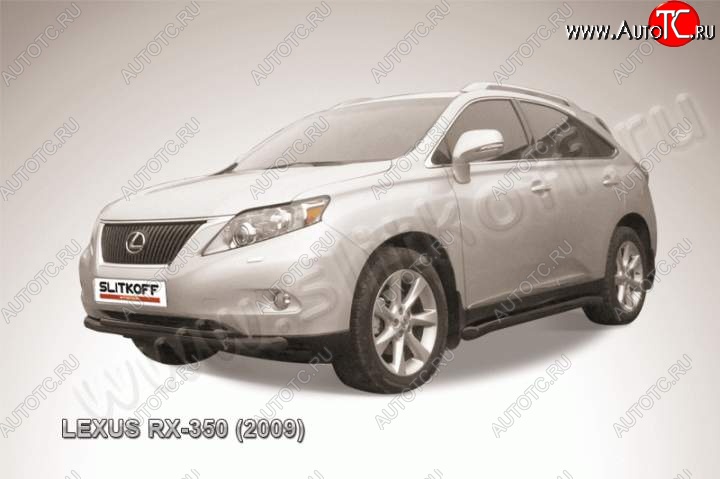18 699 р. защита переднего бампера Slitkoff Lexus RX350 AL10 дорестайлинг (2008-2012) (Цвет: серебристый)  с доставкой в г. Чебоксары