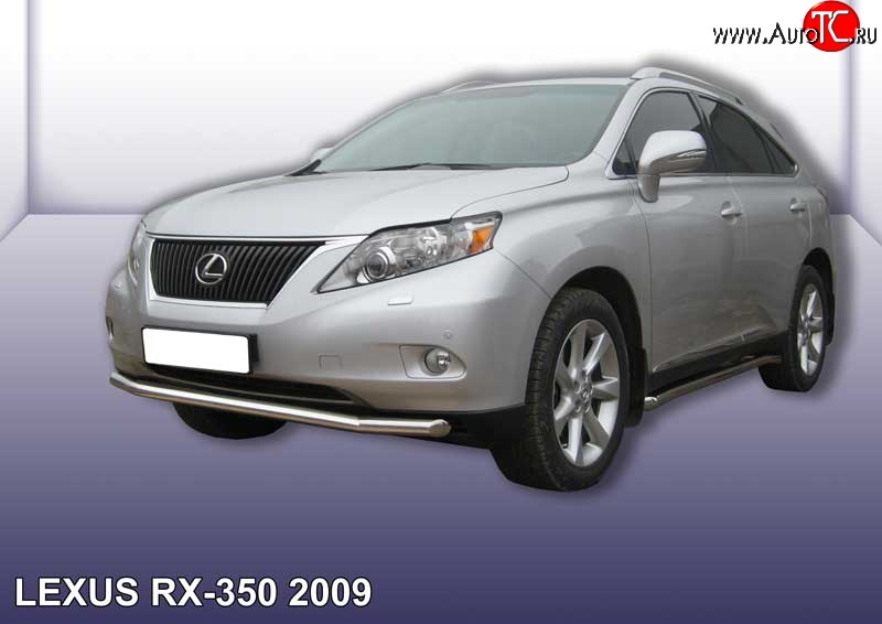 16 999 р. Одинарная защита переднего бампера из трубы диаметром 57 мм Slitkoff  Lexus RX350  AL10 (2008-2012) дорестайлинг (Нержавейка, Полированная)  с доставкой в г. Чебоксары