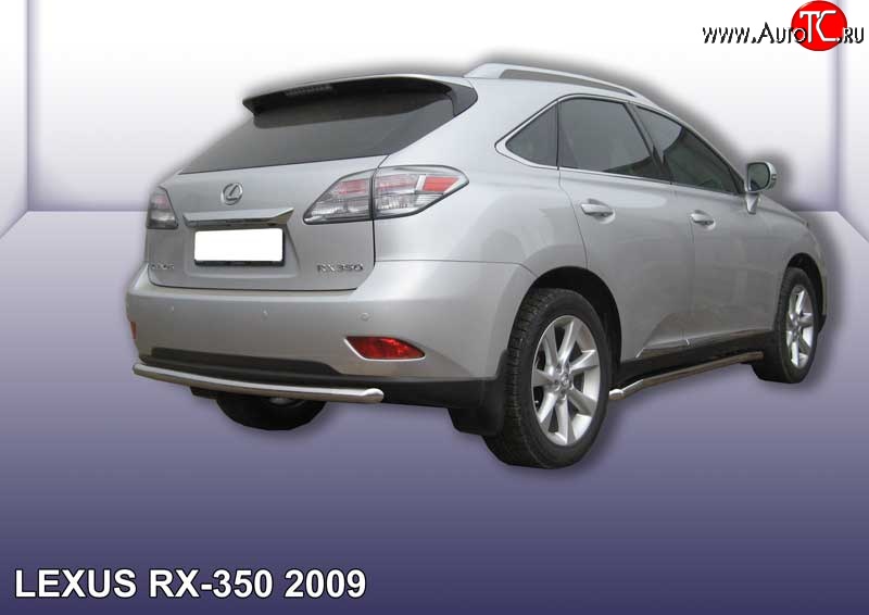14 549 р. Одинарная защита заднего бампера из трубы диаметром 57 мм Slitkoff  Lexus RX350  AL10 (2008-2012) дорестайлинг (Нержавейка, Полированная)  с доставкой в г. Чебоксары