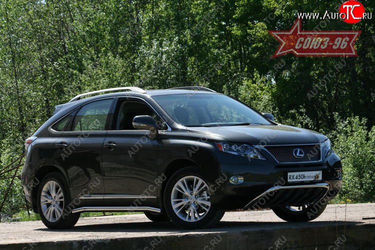 30 104 р. Защита переднего бампера нижняя Souz-96 (d60). Lexus RX450H AL10 дорестайлинг (2009-2012)  с доставкой в г. Чебоксары