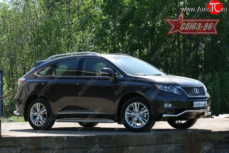 16 199 р. Защита переднего бампера одинарная Souz-96 (d60) Lexus RX450H AL10 дорестайлинг (2009-2012)  с доставкой в г. Чебоксары
