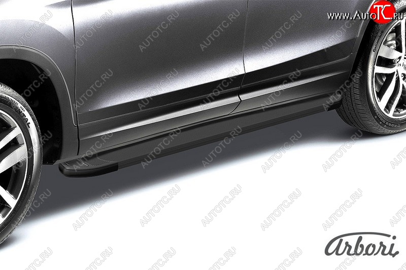 11 339 р. Порожки для ног Arbori Optima Black  Lifan X60 (2016-2025) 2-ой рестайлинг  с доставкой в г. Чебоксары
