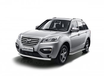10 699 р. Защита переднего бампера (нержавейка Ø63 мм) Petroil Tuning  Lifan X60 (2011-2016) дорестайлинг, 1-ый рестайлинг  с доставкой в г. Чебоксары. Увеличить фотографию 2