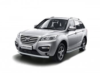 5 599 р. Защита переднего бампера (сталь с покрытием, Ø63 мм) Petroil Tuning  Lifan X60 (2011-2016) дорестайлинг, 1-ый рестайлинг (Цвет: Черный (Шагрень))  с доставкой в г. Чебоксары. Увеличить фотографию 2