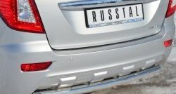 14 249 р. Одинарная защита заднего бампера из трубы диаметром 63 мм SLITKOFF  Lifan X60 (2011-2016) дорестайлинг, 1-ый рестайлинг  с доставкой в г. Чебоксары. Увеличить фотографию 2