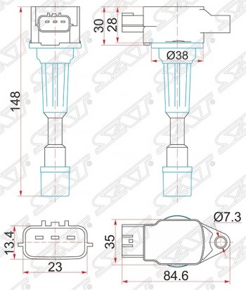 Катушка зажигания SAT Mazda 3/Axela  BL - Demio  3 DE