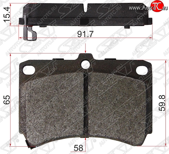 729 р. Колодки тормозные SAT (передние) Mazda Demio 3 DE дорестайлинг (2007-2011)  с доставкой в г. Чебоксары