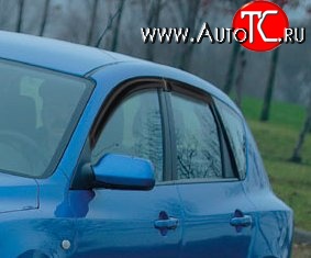 949 р. Комплект дефлекторов окон (ветровиков) 4 шт. Russtal Mazda 3/Axela BK дорестайлинг, хэтчбэк (2003-2006)  с доставкой в г. Чебоксары