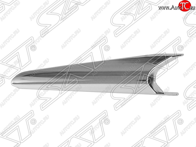 519 р. Левый молдинг на передний бампер SAT (хром)  Mazda 3/Axela  BM (2013-2019) дорестайлинг, хэтчбэк, рестайлинг, хэтчбэк (Неокрашенный)  с доставкой в г. Чебоксары