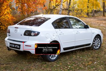 1 329 р. Накладка на верхнюю часть заднего бампера RA  Mazda 3/Axela  BK (2003-2006) дорестайлинг седан  с доставкой в г. Чебоксары. Увеличить фотографию 3