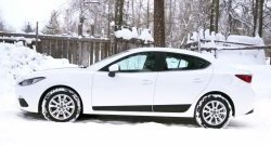 3 949 р. Молдинги RA  Mazda 3/Axela  BM (2013-2016) дорестайлинг седан (Поверхность глянец под окраску, Неокрашенные)  с доставкой в г. Чебоксары. Увеличить фотографию 3