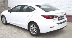 1 299 р. Накладка на задний бампер RA  Mazda 3/Axela  BM (2013-2016) дорестайлинг седан  с доставкой в г. Чебоксары. Увеличить фотографию 4