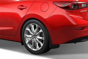 4 799 р. Брызговики Frosch (optimum, в пакете)  Mazda 3/Axela  BM (2013-2016) дорестайлинг седан (Задние)  с доставкой в г. Чебоксары. Увеличить фотографию 2