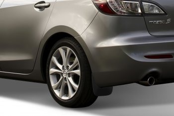 4 799 р. Брызговики Frosch (optimum, в коробке)  Mazda 3/Axela  BL (2009-2011) дорестайлинг седан (Задние)  с доставкой в г. Чебоксары. Увеличить фотографию 2