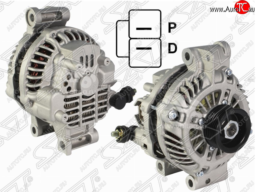 11 299 р. Генератор SAT (L813/LF17/L3C1, 12V 90A)  Mazda 6 ( GG,  GG, GY) (2002-2008) лифтбэк дорестайлинг, седан дорестайлинг, универсал дорестайлинг, лифтбэк рестайлинг, седан рестайлинг, универсал рестайлинг  с доставкой в г. Чебоксары