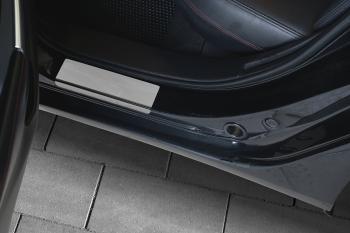 1 799 р. Накладки порожков салона Russtal Mazda 6 GJ дорестайлинг седан (2012-2015) (нержавейка зеркальная)  с доставкой в г. Чебоксары. Увеличить фотографию 3