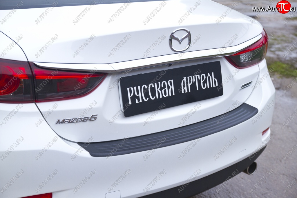 1 389 р. Накладка на задний бампер RA  Mazda 6  GJ (2012-2018) дорестайлинг седан, 1-ый рестайлинг седан  с доставкой в г. Чебоксары