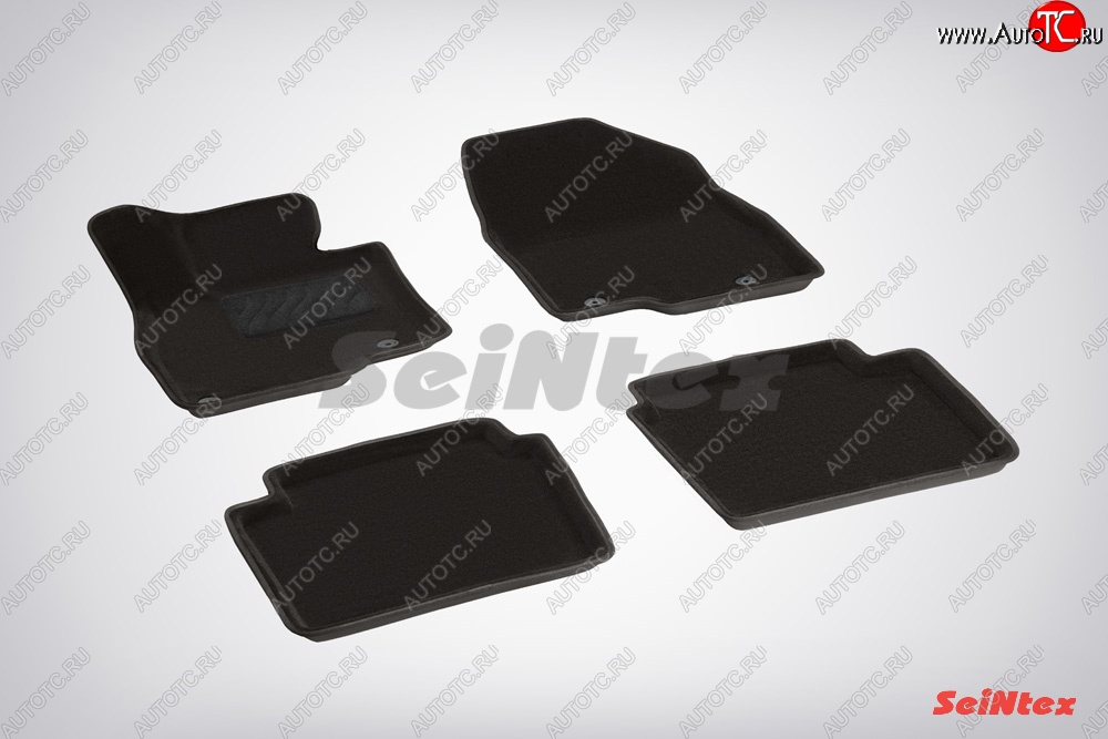 5 449 р. Износостойкие коврики в салон 3D MAZDA 6 13` черные (компл) Mazda 6 GJ дорестайлинг седан (2012-2015)  с доставкой в г. Чебоксары