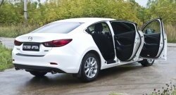 Накладки порожков салона RA Mazda 6  GJ (2012-2018) дорестайлинг седан, 1-ый рестайлинг седан (Комплект (4 шт.))