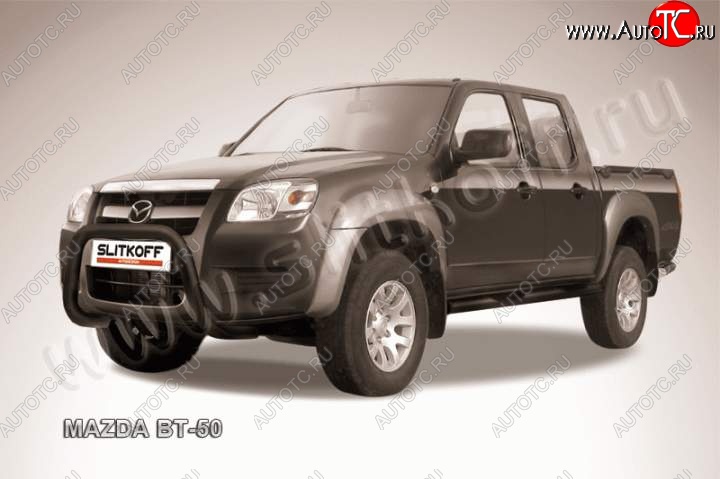 20 999 р. Кенгурятник d76 низкий мини  Mazda BT-50 (2006-2011) (Цвет: серебристый)  с доставкой в г. Чебоксары