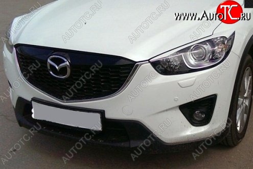 1 299 р. Реснички на фары Tuning-Sport v2 Mazda CX-5 KE рестайлинг (2015-2017) (Неокрашенные)  с доставкой в г. Чебоксары