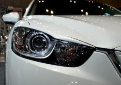4 149 р. Реснички на фары DUCKS GARDEN Mazda CX-5 KE рестайлинг (2015-2017) (Неокрашенные)  с доставкой в г. Чебоксары. Увеличить фотографию 2
