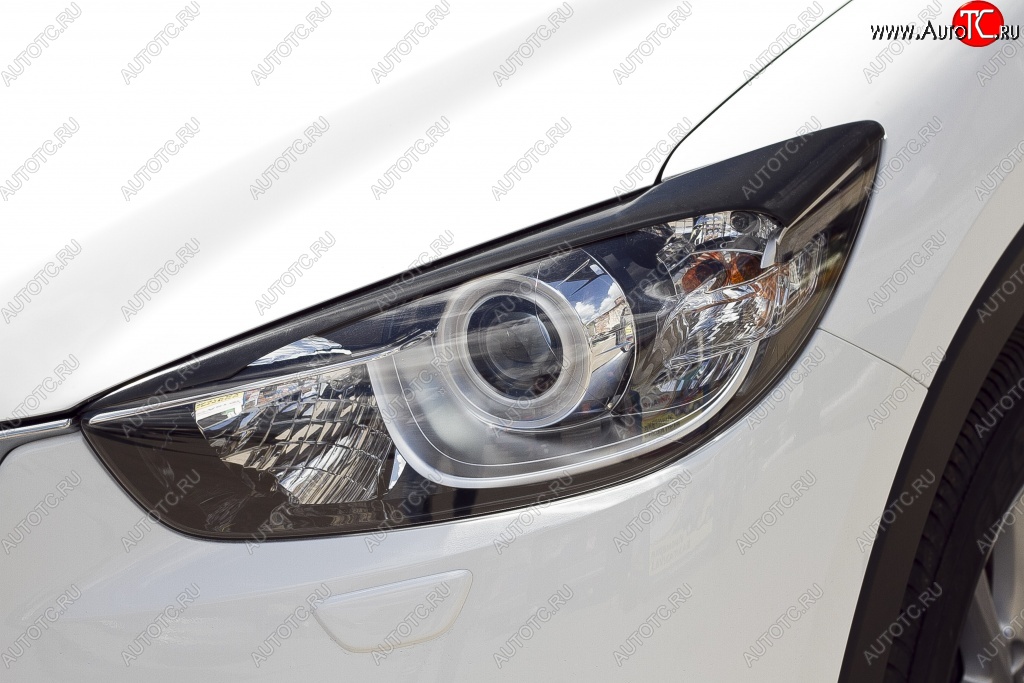 1 289 р. Реснички на фары RA Mazda CX-5 KE рестайлинг (2015-2017) (Неокрашенные)  с доставкой в г. Чебоксары