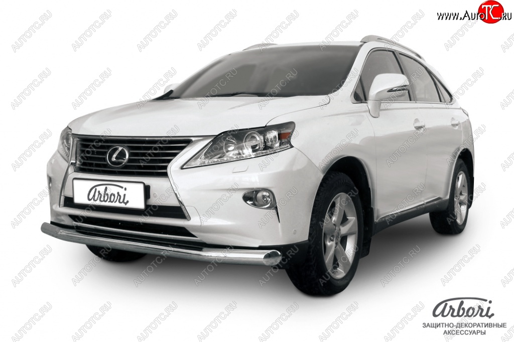 5 549 р. Защита переднего бампера Arbori (нержавейка, 1 труба d57 mm). Mazda CX-5 KE рестайлинг (2015-2017)  с доставкой в г. Чебоксары