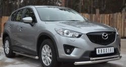 16 849 р. Защита переднего бампера (2 трубыØ63 и 42 мм, нержавейка) SLITKOFF Mazda CX-5 KE рестайлинг (2015-2017)  с доставкой в г. Чебоксары. Увеличить фотографию 4