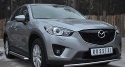 13 949 р. Одинарная защита переднего бампера диаметром 42 мм SLITKOFF  Mazda CX-5  KE (2011-2017) дорестайлинг, рестайлинг  с доставкой в г. Чебоксары. Увеличить фотографию 4