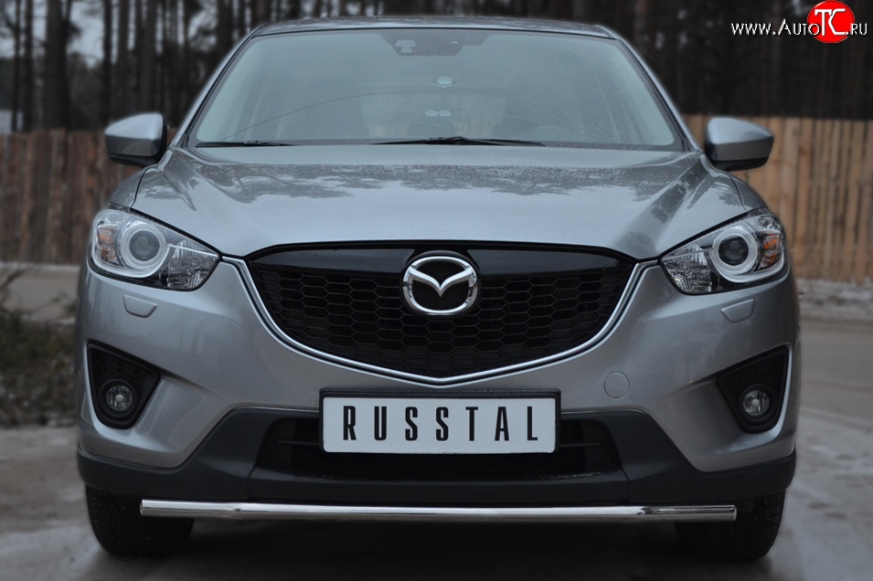 13 949 р. Одинарная защита переднего бампера диаметром 42 мм SLITKOFF  Mazda CX-5  KE (2011-2017) дорестайлинг, рестайлинг  с доставкой в г. Чебоксары