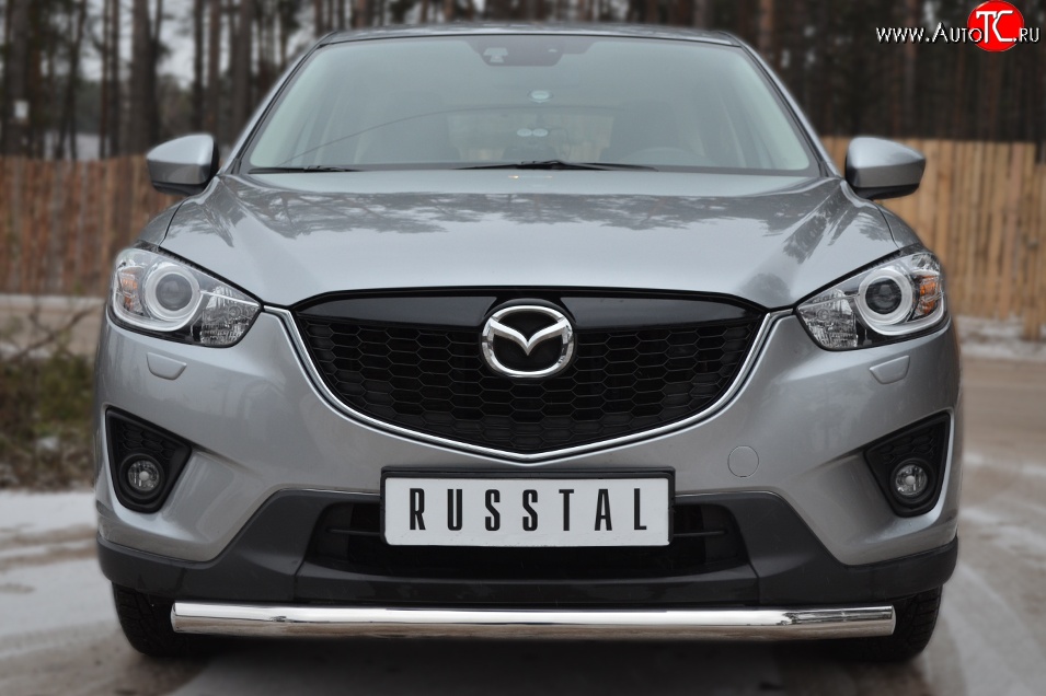 15 349 р. Одинарная защита переднего бампера диаметром 63 мм SLITKOFF Mazda CX-5 KE рестайлинг (2015-2017)  с доставкой в г. Чебоксары