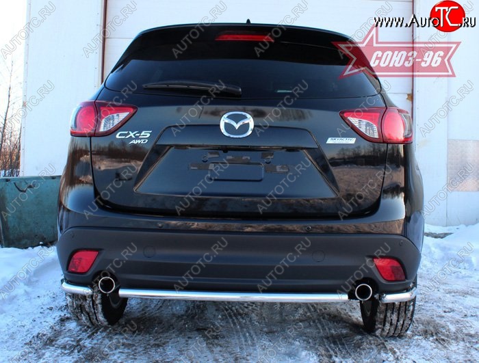 13 409 р. Защита заднего бампера из боковых уголков Souz-96 (d42) Mazda CX-5 KE дорестайлинг (2011-2014)  с доставкой в г. Чебоксары