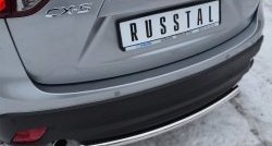 11 549 р. Одинарная защита заднего бампера из трубы диаметром 42 мм SLITKOFF  Mazda CX-5  KE (2011-2017) дорестайлинг, рестайлинг  с доставкой в г. Чебоксары. Увеличить фотографию 2