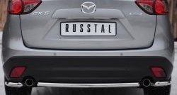 11 549 р. Одинарная защита заднего бампера из трубы диаметром 42 мм SLITKOFF  Mazda CX-5  KE (2011-2017) дорестайлинг, рестайлинг  с доставкой в г. Чебоксары. Увеличить фотографию 5