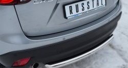 12 949 р. Одинарная защита заднего бампера из трубы диаметром 63 мм SLITKOFF  Mazda CX-5  KE (2011-2017) дорестайлинг, рестайлинг  с доставкой в г. Чебоксары. Увеличить фотографию 3