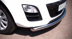 15 999 р. Одинарная защита переднего бампера диаметром 63 мм SLITKOFF  Mazda CX-7  ER (2010-2012) рестайлинг  с доставкой в г. Чебоксары. Увеличить фотографию 2