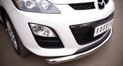 15 349 р. Одинарная защита переднего бампера диаметром 76 мм SLITKOFF  Mazda CX-7  ER (2010-2012) рестайлинг  с доставкой в г. Чебоксары. Увеличить фотографию 2
