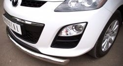 15 349 р. Одинарная защита переднего бампера диаметром 76 мм SLITKOFF  Mazda CX-7  ER (2010-2012) рестайлинг  с доставкой в г. Чебоксары. Увеличить фотографию 3