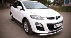 15 349 р. Одинарная защита переднего бампера диаметром 76 мм SLITKOFF  Mazda CX-7  ER (2010-2012) рестайлинг  с доставкой в г. Чебоксары. Увеличить фотографию 4