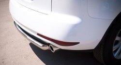 14 799 р. Одинарная защита заднего бампера из трубы диаметром 63 мм SLITKOFF  Mazda CX-7  ER (2010-2012) рестайлинг  с доставкой в г. Чебоксары. Увеличить фотографию 3