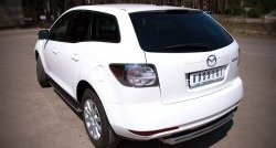 14 799 р. Одинарная защита заднего бампера из трубы диаметром 63 мм SLITKOFF  Mazda CX-7  ER (2010-2012) рестайлинг  с доставкой в г. Чебоксары. Увеличить фотографию 4
