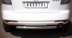 Одинарная защита заднего бампера из трубы диаметром 63 мм SLITKOFF Mazda CX-7  ER (2010-2012) рестайлинг