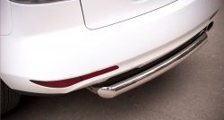Одинарная защита заднего бампера из трубы диаметром 76 мм SLITKOFF Mazda CX-7  ER (2010-2012) рестайлинг