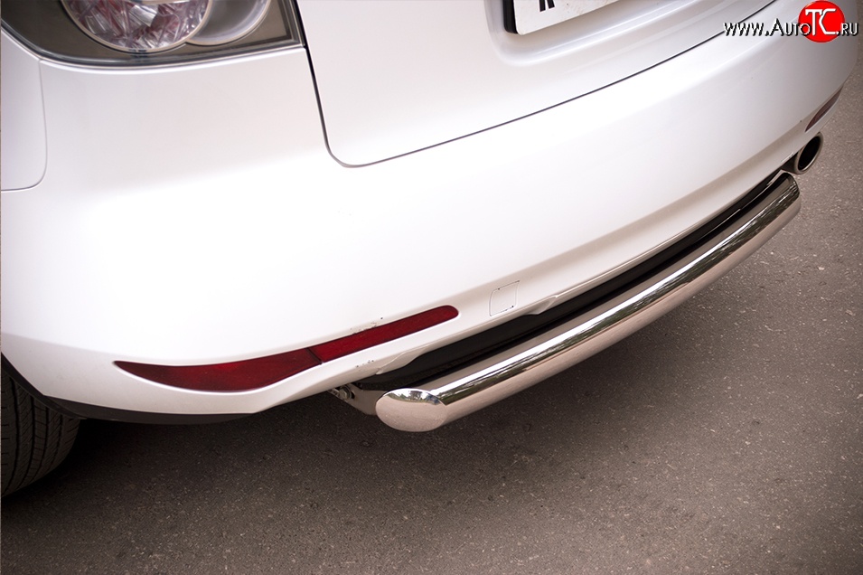 15 249 р. Одинарная защита заднего бампера из трубы диаметром 76 мм SLITKOFF  Mazda CX-7  ER (2010-2012) рестайлинг  с доставкой в г. Чебоксары