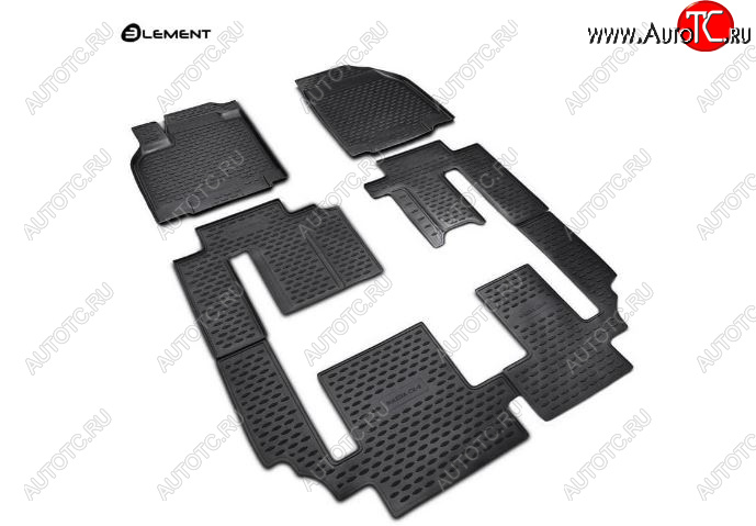 3 899 р. Комплект 3D ковриков салона Element (полиуретан)  Mazda CX-9  TB (2007-2015) дорестайлинг, 1-ый рестайлинг, 2-ой рестайлинг (Черные)  с доставкой в г. Чебоксары