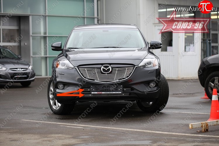 7 919 р. Декоративный элемент воздухозаборника Souz-96 (d10)  Mazda CX-9  TB (2012-2015) 2-ой рестайлинг  с доставкой в г. Чебоксары
